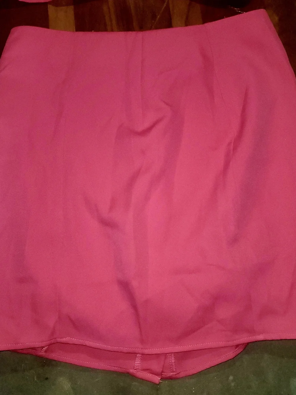 Mica Pink Button-Front Crop Top & Skirt Set